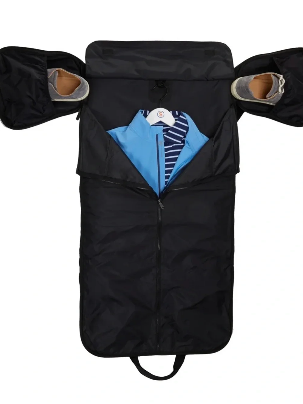Stitch Golf Black Travel Duffel with Detachable Shoulder Strap